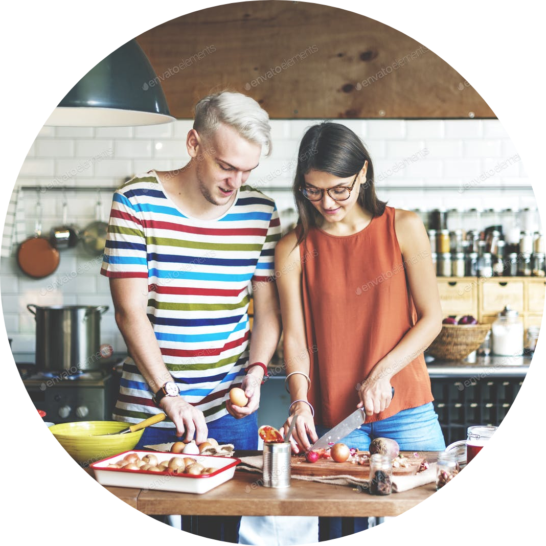 couple cooking photos